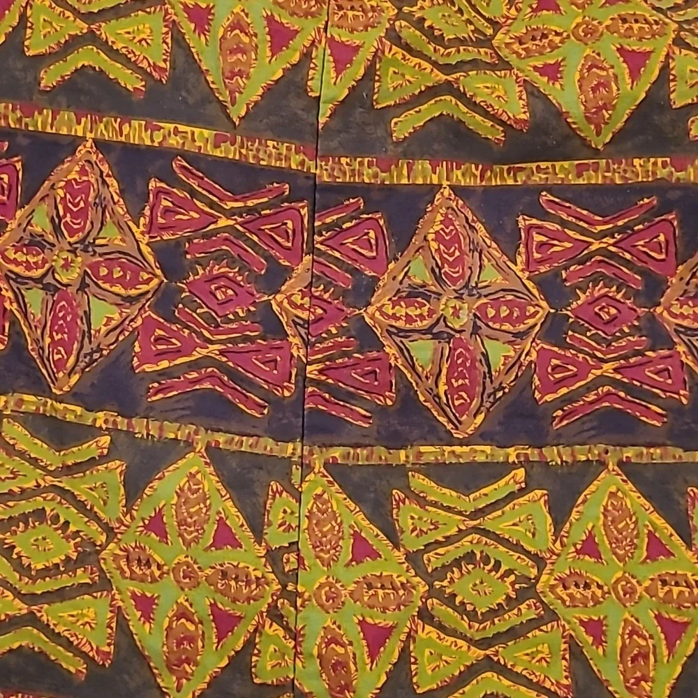 LAUHALA Hawaiian Brown Red Green Tiki 33 Mens Casual Board‎ Shorts RARE VTG 50s
